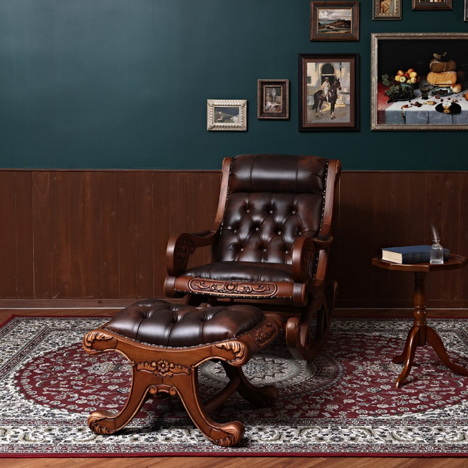 메종플렌느 데이브 마호가니 엔틱 흔들의자, 1개