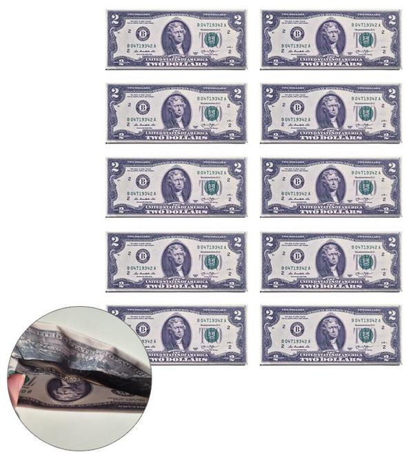 골프용 내기지갑 지폐지갑 100달러 2달러 신사임당 옵션선택, 10개