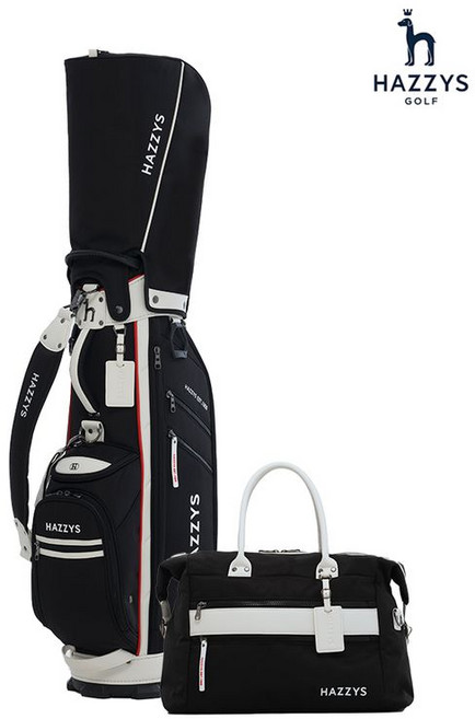 헤지스골프 2025년 8인치 남여공용 골프백세트 캐디백 보스턴백 화이트블랙 HZCB HZBB-008M