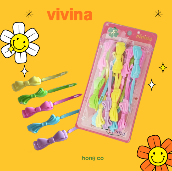 KC인증 국산 리본 헤어핀 머리핀 가벼운 헤어핀