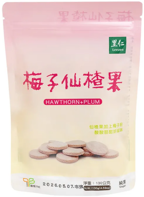 Leezen 梅子仙楂果餅 130克, 130g, 1個
