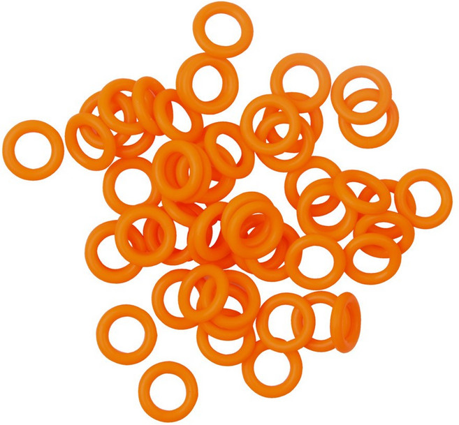 50PCS 엉뚱한 O 미끼 링 태클 장비 부드러운 벌레 네코 낚시 플라스틱 낚시를위한 배스, Orange