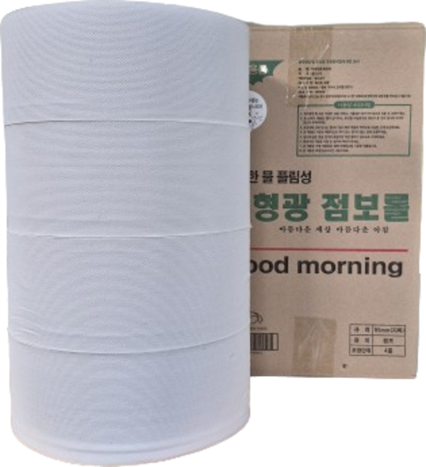 굿모닝 점보롤 2겹 220m 업소용 대용량 화장실 화장지 손티슈 1롤, 4롤, 1개
