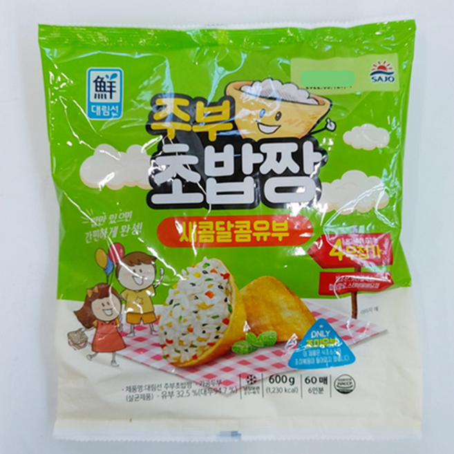 대림 주부초밥짱 유부 600G 초밥집 스시집 일식집 어린이집 뷔페용, 좋아요**, 1개