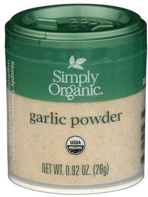 심플리 오가닉 마늘 가루 유기농 인증 | 0.92온스 | Simply Organic Garlic Powder Certified Organic Kosher Mini Spic, 200g, 1개, 1ml, 0.92 Ounce (Pack of 1)