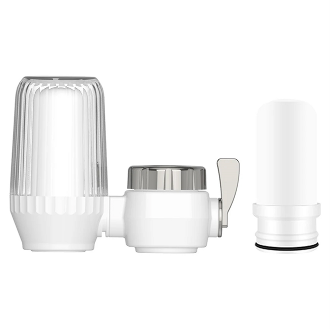 SOMAY-수도꼭지 수돗물 필터 정수기 이동식 세척 가능 가정용 Kictchen용 소형 물리적, 01 White 1PCS