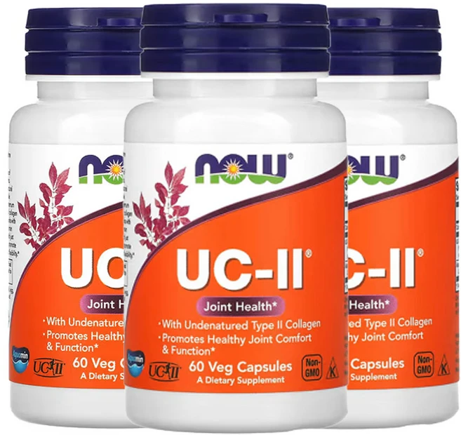 나우푸드 비변성 II형 콜라겐 함유 UC-II 관절 건강 식물성 캡슐 60정, 3팩 - 쿠팡