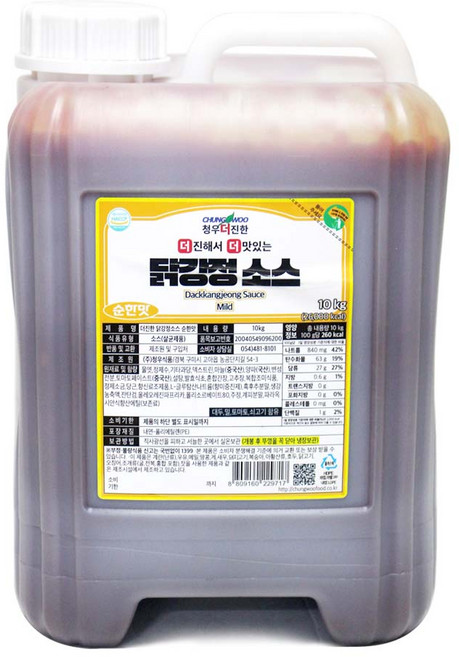 청우 더진한 닭강정 순한맛소스, 10kg, 1개