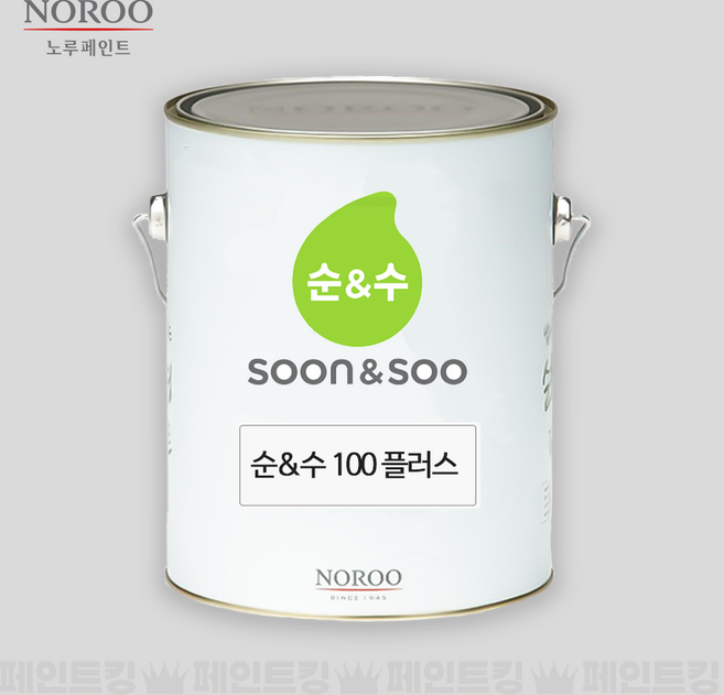 노루페인트 순앤수100 4L 조색 수성 내부용 DIY 페인트, 스모크씨티, 1개