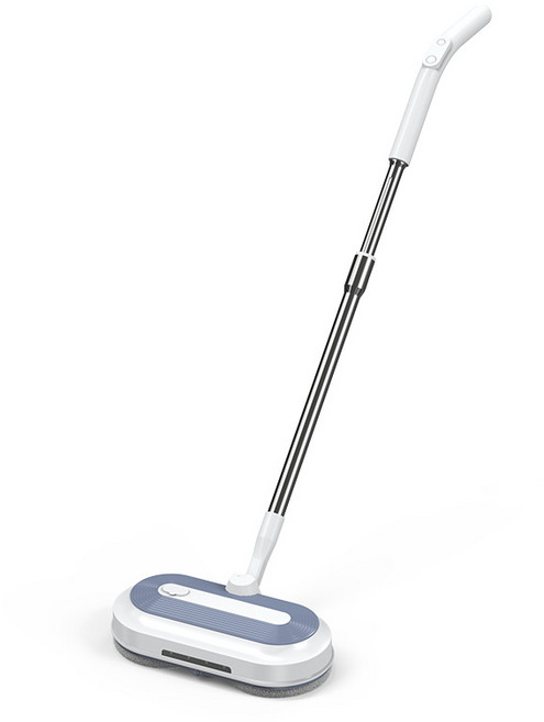 laderive무선 듀얼스핀 물걸레 청소기 자동 물분사 셀프 스탠딩, 흰색