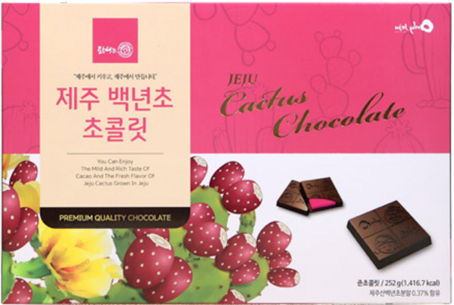 어르신용 어린이용 감귤 백년초 초콜렛 제주여행 선물용 탐라 대형 초콜렛, 1개