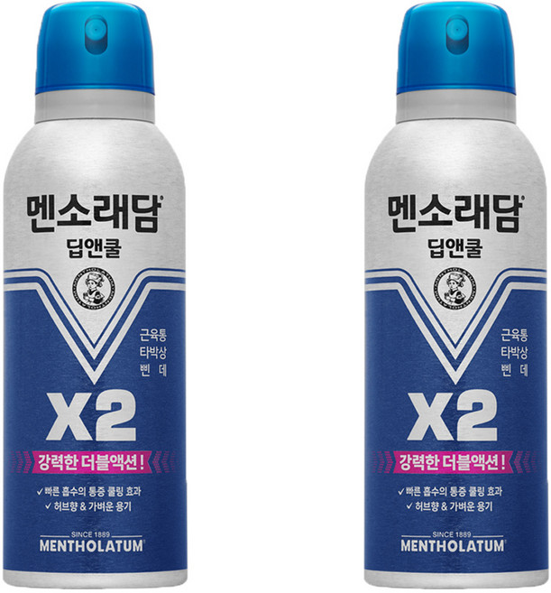 멘소래담 딥앤쿨 에어로솔 스프레이파스 150ml, 1개입, 2개