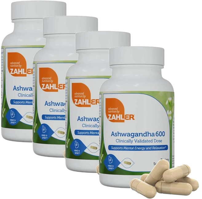 자일러 아슈와간다 600mg 캡슐 Zahler Ashwagandha, 4개, 60정 - 쿠팡
