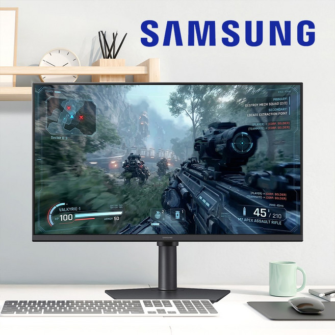 삼성전자 오디세이 G4 LS27HG400EKXKR 27인치 게이밍 모니터 IPS 프리싱크 지싱크 300Hz 1ms 피봇 HDR10 FPS, 68cm
