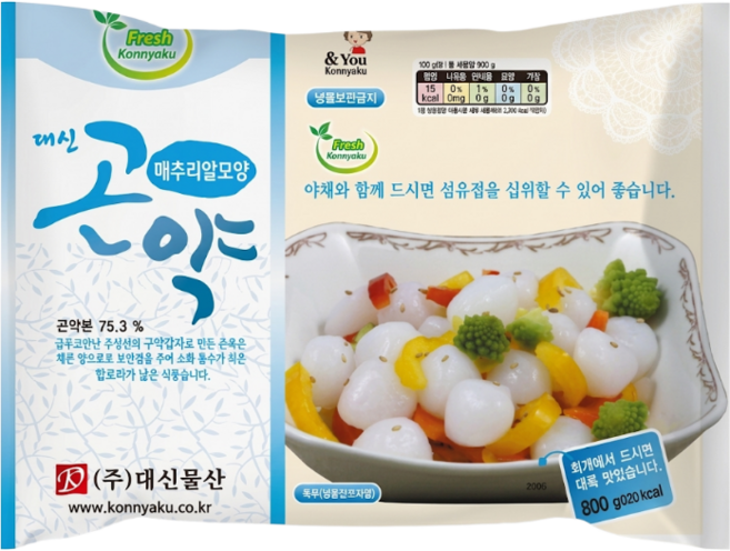 메추리알 모양 곤약 800g 대신물산, 1개