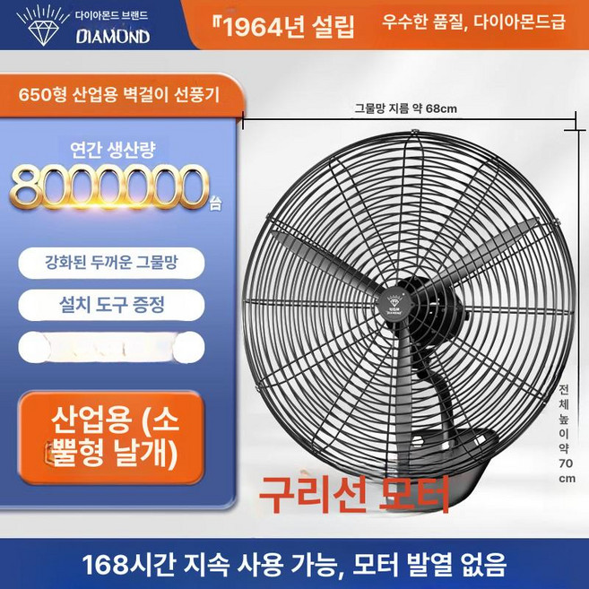 당당상점 공업용환풍기 마력 SMP-20 저소음 주방 식당, 500 ABS 누수 방지 진동 없음, 기본 색상