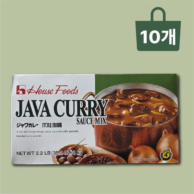 하우스 자바카레 소스믹스 1kg 대용량, 10개