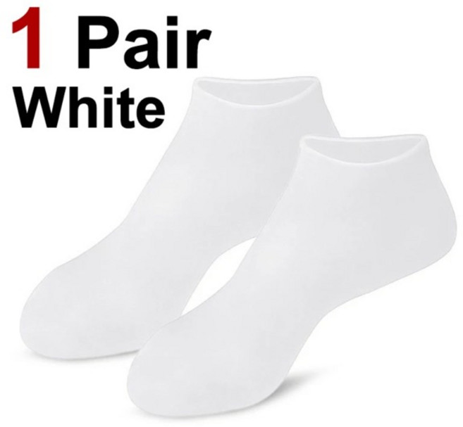 보습 양말 건조하고 갈라진 발을 위한 실리콘 여성용 특징, White