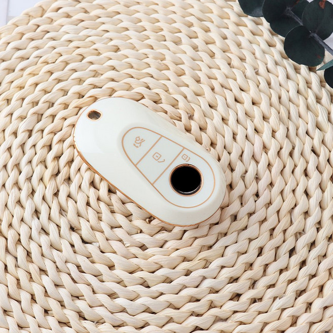 자동차 키 보호 케이스 TPU 소재 자동차 용품 메르세데스 벤츠에 적합 GLC GLE SL EQE EQS, 금백