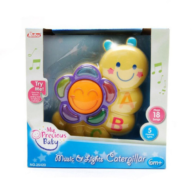 만1세 아기장난감 멜로디 버튼 애벌레 음악 선물 조카선물 돌아기장난감