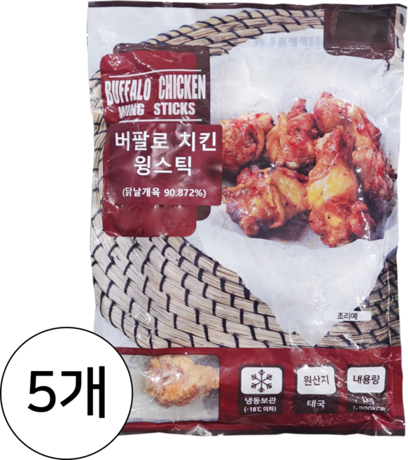 에즈원 버팔로 치킨 봉(버팔로 스틱), 5개, 1kg