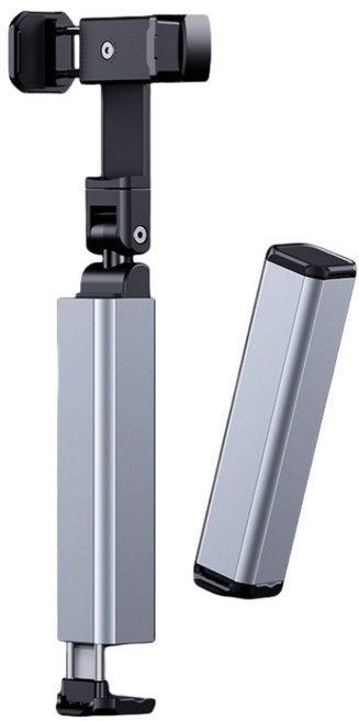 알루미늄 360도 회전 만능 휴대용 핸드폰 거치대 비행기 여행용, 실버, 1개