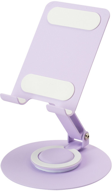 아라리오 파스텔 접이식 높이 조절 360도 회전 핸드폰 거치대, 1개, 실키 라벤더