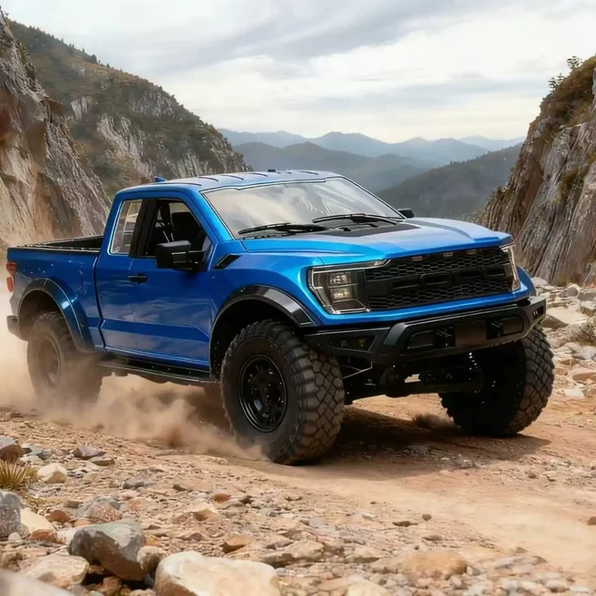 HONGXING F150 1/12 RC카 랩터 크롤러 트럭 풀 스케일 4WD 오프로드 클라이밍 픽업 모델 메탈 샤프트 기어, 04 Blue