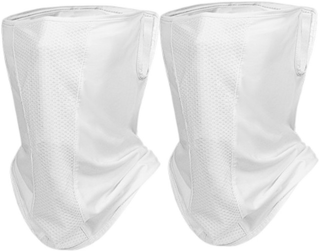 제바이 자외선 차단 아이스 쿨 마스크 귀걸이형 스포츠 골프 1+1, 화이트+화이트