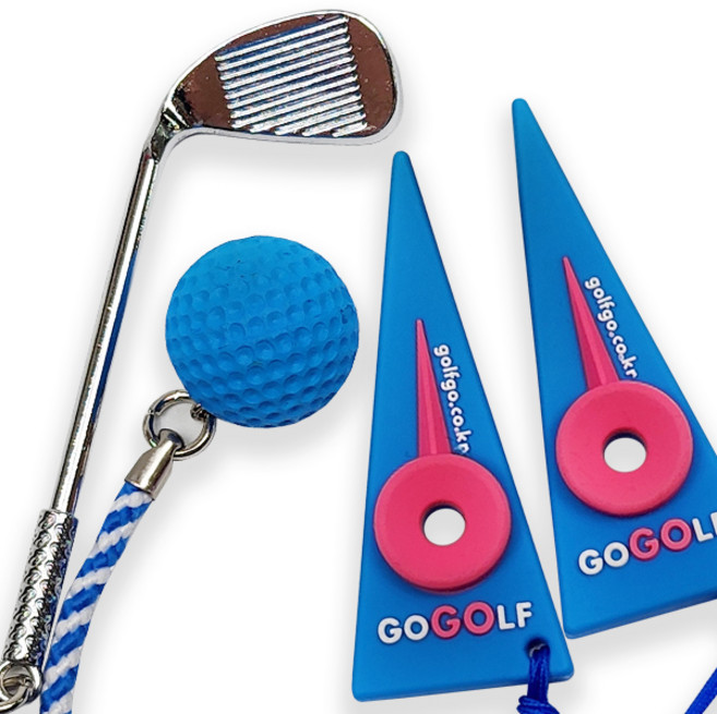 방향표시 골프티걸이 자체제작 티꽂이 2개세트 정확한 에이밍 골프티, 블루세트, 1개