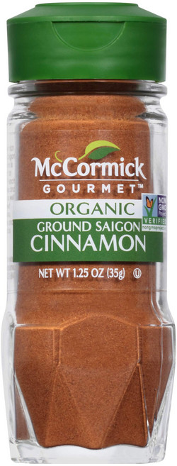 맥코믹 구르메 유기농 분쇄 사이공 시나몬 멀티팩 - 2팩 각 Mccormick Gourmet Organic Ground Saigon Cinnamon Multipack - 2 Pac, 1.23온스(2팩), 1개, 35g