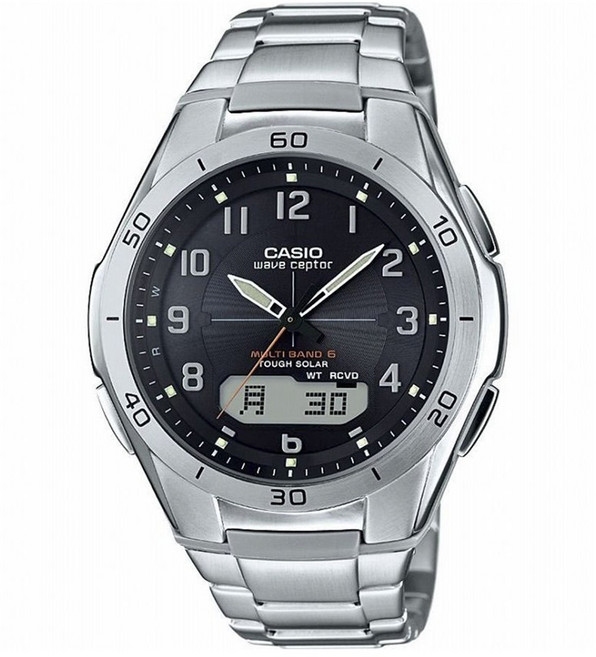 wave ceptor 멀티 밴드 6 터프 솔라 전파 남성 메탈 손목시계 WVA-M640D-1A2JF