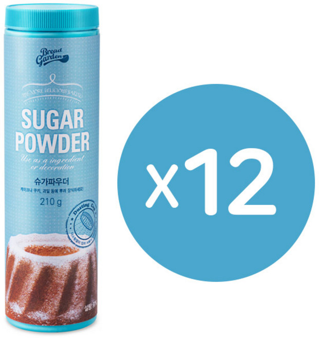 브레드가든 슈가파우더, 210g, 12개
