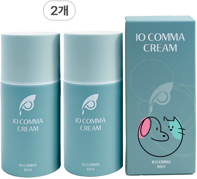 강아지 보습제 발바닥 코 피부 밤 습진 갈라짐 연고 크림 아이오콤마 PDRN, 2개, 60ml