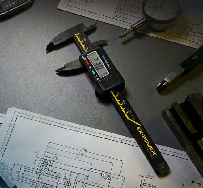 캘리퍼스 디지털 노기스 전자 버니어캘리퍼 PVC 100mm