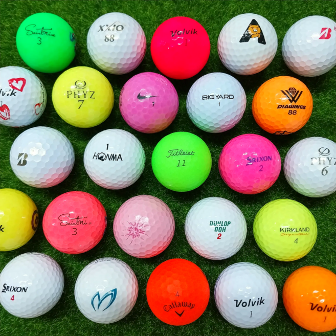 초보자 100돌이를 위한 연습용로스트볼, 7유명 브랜드 화이트/컬러 A-, 100개입, 1개