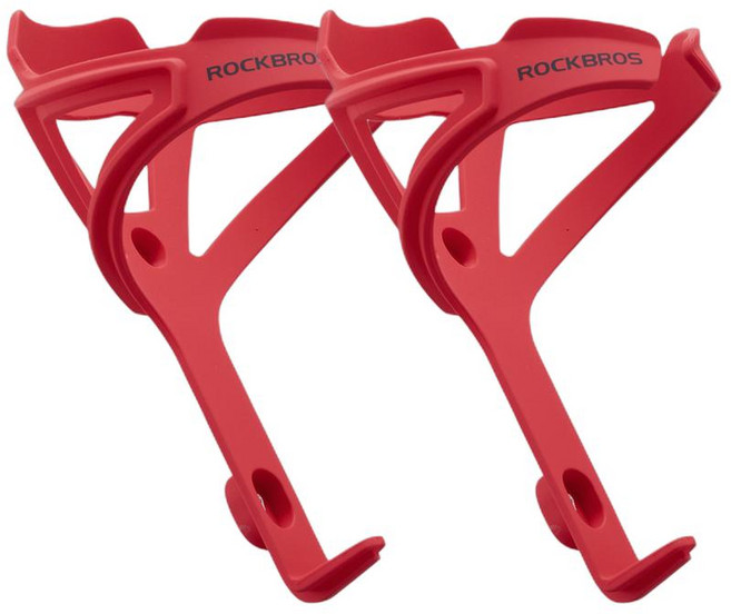 락브로스 자전거용품 PC물통거치대, 2개, 레드