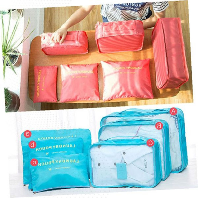 여행용 파우치 세트 투명 메쉬 의류정리함 속옷수납 화장품보관 정리백