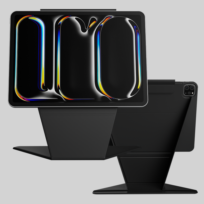 리나린 아이패드 리프트 업 케이스, 블랙, 1개