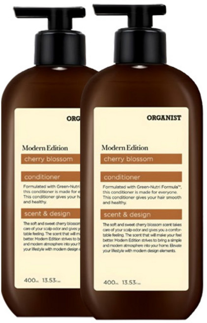 오가니스트 체리블라썸 모던 컨디셔너, 2개, 400ml