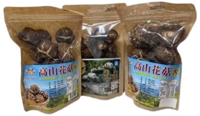 亞源泉 埔里高山花菇，台灣產地直送，日曬乾燥，口感Q彈，100g大朵裝, 1個, 大朵100g/包