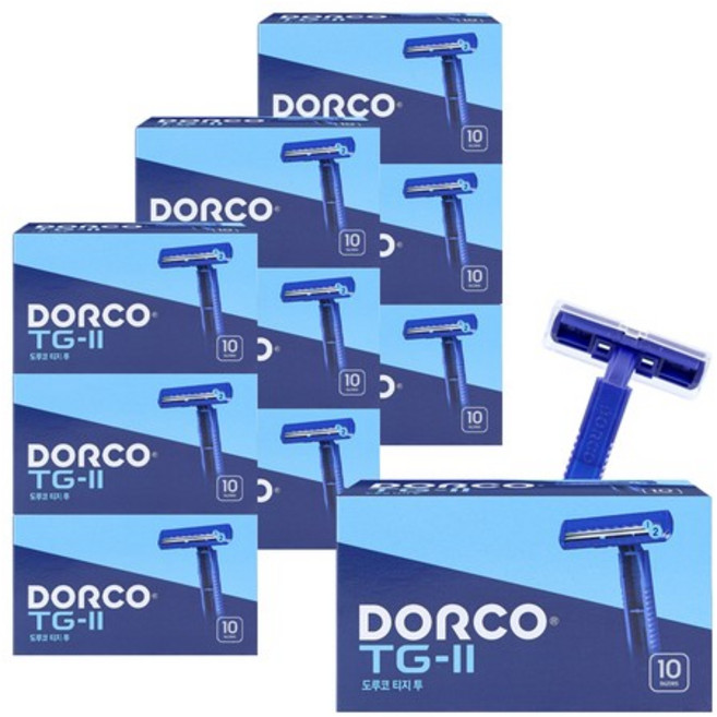[도루코] 티지 투 일회용 두날 면도기 10개입 x 10개 / TD708, 상세 설명 참조