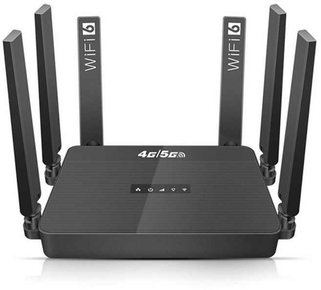 WiFi6 라우터 SIM 카드 슬롯 지원 4G 5G LTE 라우터 B2 B4 B5 B7, 검은색