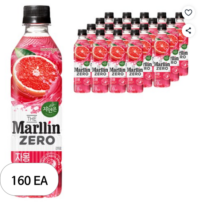 자연은 더말린 제로 자몽, 500ml, 160개