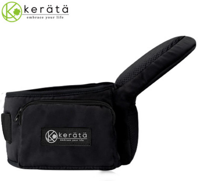 케라타 Hip Go 폴더블 접이식 힙시트 아기띠, 블랙