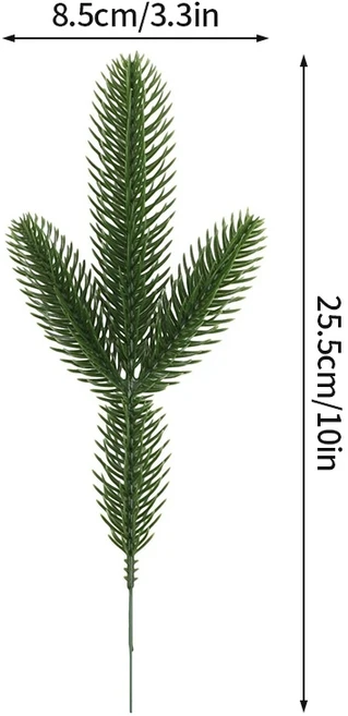 쿠쿠스토어 /12/24개 크리스마스 소나무 잎 인조 붉은 열매 가지 베리 장식 꽃, 01 PCS, 02 B-25cm