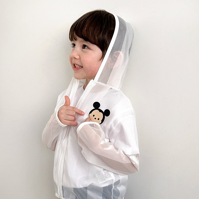 ECLL 메쉬 집업 후드 아기 가디건 유아 여름 점퍼