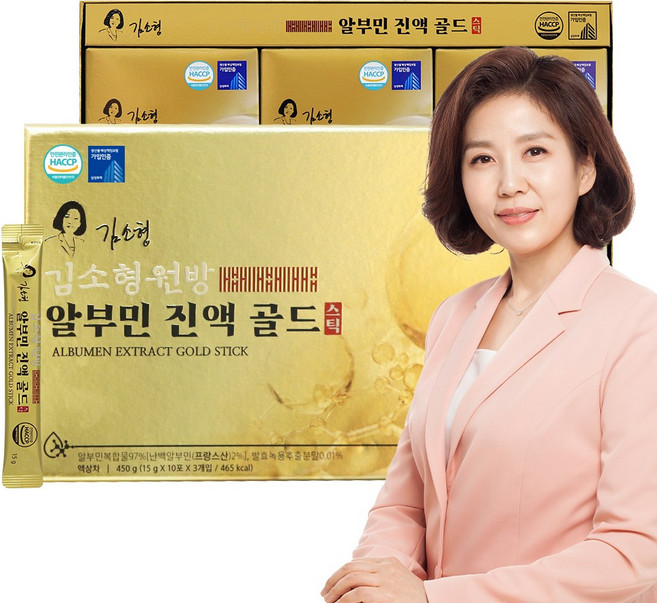 김소형원방 알부민 진액 골드 30포 (특허성분) + 선물 쇼핑백 포함, 30개, 15g
