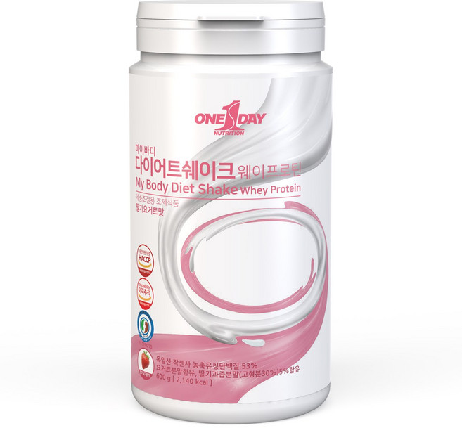 원데이뉴트리션 마이바디 다이어트쉐이크 웨이프로틴 딸기요거트맛, 1개, 600g