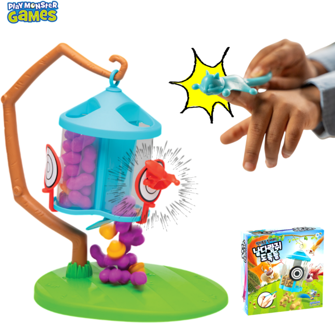 [플레이몬스터] 날다람쥐도둑들 조준 발사 대결 사격 슈팅 놀이 보드게임, 1개